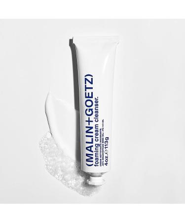 Malin + Goetz Foaming Cream Cleanser - Gentle Vegan Face Cleanser for All Skin Types 4 oz - Soothes & Moisturizes Skin Men & Women - Buy Online on GoSupps.com