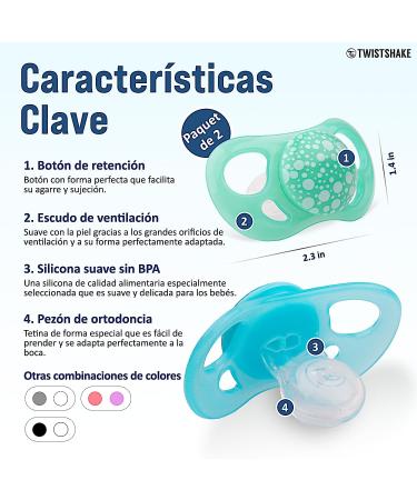 Twistshake Newborn Anti-Colic Baby Bottle Set with Milk Powder Container and Blender - 9 Pieces | 4 x Bottles - 2 x Nipples - - Buy Online on GoSupps.com