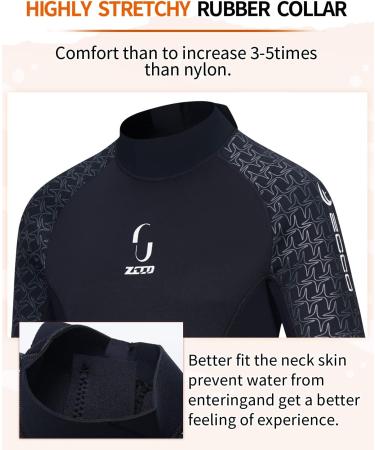 3mm Shorty Wetsuit for Men and Full Body Diving Suit for Women - Black XX-Large - Buy Online on GoSupps.com