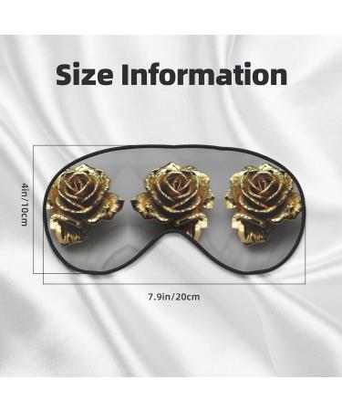 Gold Rose Print Double-Sided Eye Mask - Soft Light Blocking for Better Sleep | International Shipping Available - Buy Online on GoSupps.com