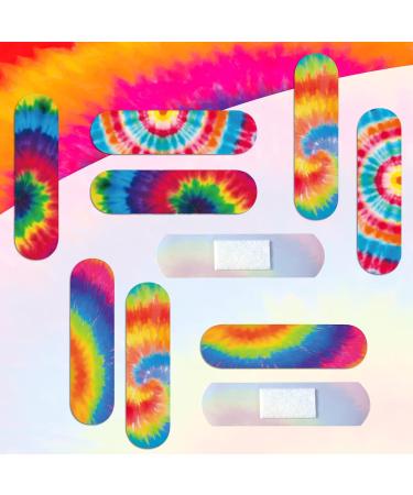 Colorful Tie Dye Adhesive Bandages for Kids & Adults - Fun First Aid for Cuts & Scrapes (200 Pcs - Buy Online on GoSupps.com