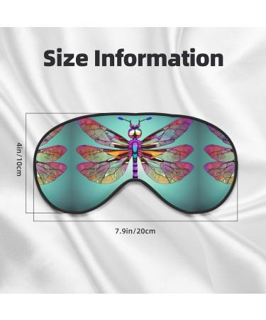 Shop Cute Dragonfly Pattern Double-Sided Eye Mask | Adjustable Comfort Blindfold - Light Blocking Sleep Mask - Buy Online on GoSupps.com