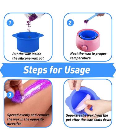 Cxppidy Silicone Wax Warmer Liner Set with Spatula - Non-Stick Insert for 14-16 oz Wax Machine - Home Hair Removal - Buy Online on GoSupps.com
