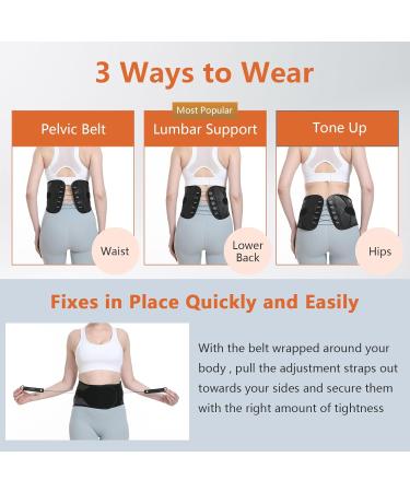 Buy Lumbar Support Back Brace for Lower Back Pain Relief | Breathable Decompression Belt for Herniated Disk & Scoliosis (Medium - Buy Online on GoSupps.com