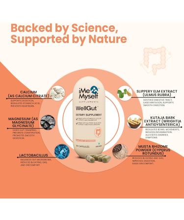 iMeMyself WellGut Daily Herbal Supplement | Traditional Herbs with Minerals & Probiotics 90 Vegan Capsules - Buy Online on GoSupps.com