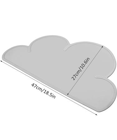 HONGXIN-SHOP Kids Non-Slip Silicone Cloud Placemat - Easy Clean Multi-Purpose Tableware for Baby, Grey - Buy Online on GoSupps.com