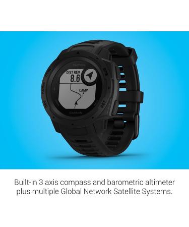 Garmin Instinct Tactical  Rugged GPS Watch  Tactical Specific Features  Constructed to U.S. Military Standard 810G for Thermal  Shock and Water Resistance  Black - Buy Online on GoSupps.com