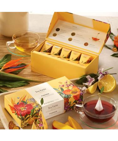 Tea Forte Presentation Box - 20 Assorted Variety Pyramid Tea Sampler Gift Set - Buy Online on GoSupps.com