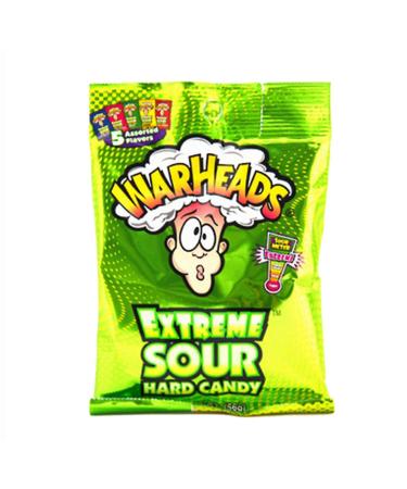 Warheads Extreme Sour Hard Candy Assorted Flavors 2 Oz. (Pack of 3)