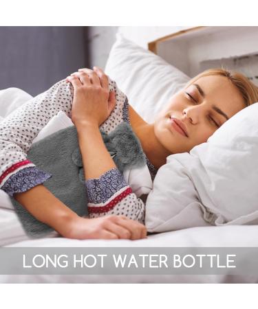 Jsdoin 2L Hot Water Bottle with Soft Fleece Cover - Pain Relief for Hand, Feet, Neck & Shoulders - Buy Online on GoSupps.com