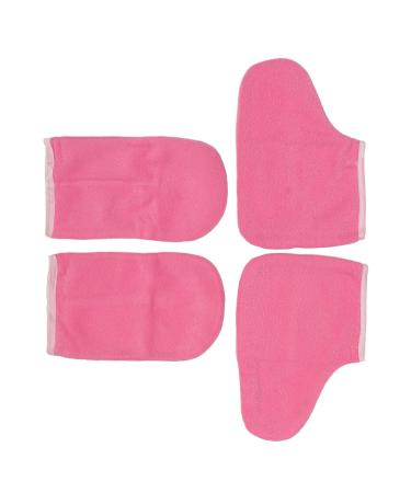 Paraffin Wax Bath Set | Cozy Pink Flannel Bathroom Shoes & Inserts for Hands & Feet | International Shipping - Buy Online on GoSupps.com
