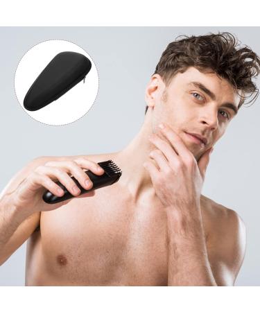 Beaupretty Portable Razor Storage Bag - 3-Piece Shaver Holder for Travel | Electric & Trimmer Carrier Case - Durable Hard Box 19x9cm - Black - Buy Online on GoSupps.com
