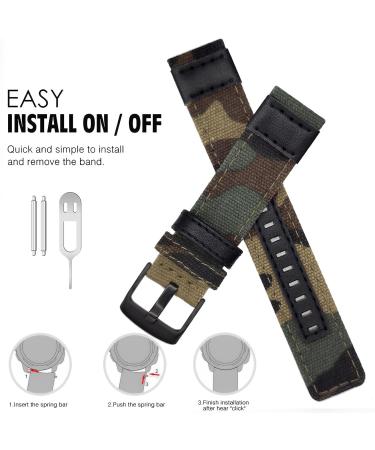 Abanen 22mm Nylon Military Style Watch Band for Garmin Instinct - Durable Wristband Strap - Buy Online on GoSupps.com