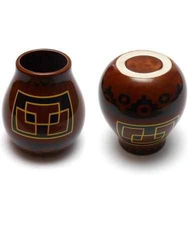 Mate Green Calabasse for Yerba Mate Brown Black Yellow 350 ml - Buy Online on GoSupps.com