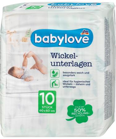 Babylove wet wipes and co (1x 10 pieces changing mats) 1x 10 pieces changing mats