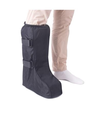 Life-C Walking Boot Cover Medical Cast Fracture Orthopedic Brace Leg Foot Support with Sole High Tall Black M Medium Black - Buy Online on GoSupps.com