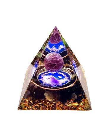 ycyingcheng Ogan Pyramid Energy Natural Protection Stone Taichi Negative Energy Remover Blessing Home Office Ornaments Decoration Pyramid Ogan Crystal Energy Tower Nature Reiki Chakra Crushed Stone