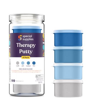 Special Supplies Therapy Putty for Kids and Adults - Resistive Hand Exercise Stress Relief Therapy Putty Kit Set of 4 Strengths Three Ounces of Each Putty