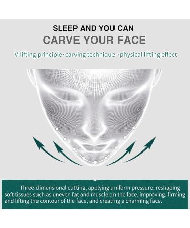 V Shaped Slimming Face Mask | Double Chin Reducer & Face Lifting Belt for Women - Green V Line Face Lift Mask - Buy Online on GoSupps.com