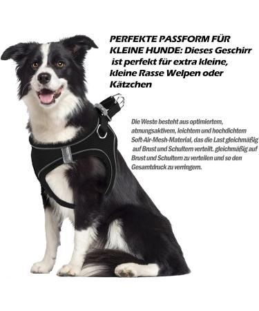 Premium Dog Harness for Small Dogs | Stylish Puppy Tableware & Cat Dishes with Leash | Curli Dog Harness - Perfect for Puppies (Size S Black) - Buy Online on GoSupps.com