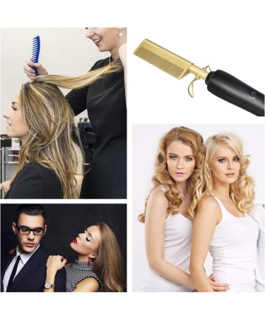 Hair Smoothing Brush - Ion Technology & Ceramic Coating for Wet/Dry Hair | Black Gold - Buy Online on GoSupps.com