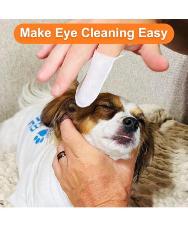 Kullloomii Eye Care Finger Pads for Dogs & Cats - 100 Pieces Tear Stain Remover & Gentle Eye Cleaner - Buy Online on GoSupps.com