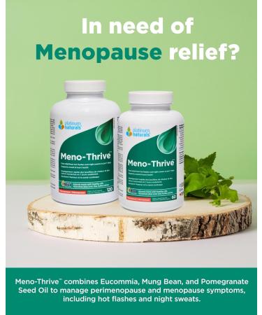 Platinum Naturals - Meno-Thrive 60 Vegan Liquid Capsules - Supports Heart Health and Cognitive Function - Relieve Hot Flashes and Night Sweats in Women 60 Count (Pack of 1) - Buy Online on GoSupps.com