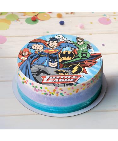 Buy Dekora 160137 DC Justice League Cake Topper - Edible Rice Paper - 20cm | International Shipping Available - Buy Online on GoSupps.com