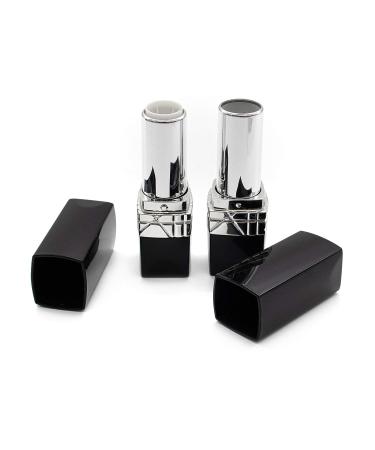 10 Pack Black Empty Lipstick Tubes DIY Lip Balm Containers - Square Tube with Lid Cap - Style B - Buy Online on GoSupps.com