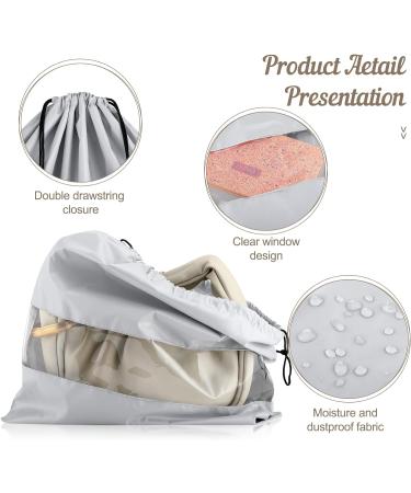 6 Pack Drawstring Dust Bags for Handbags - Waterproof Storage Organizer for Travel Shoes & Boots - Silver - Multiple Sizes - Buy Online on GoSupps.com