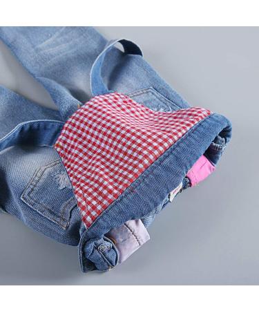 KIDSCOOL SPACE Baby & Little Boys/Girls Water Washed Ripped Denim Overalls 6-12 Months Blue-1947 - Buy Online on GoSupps.com