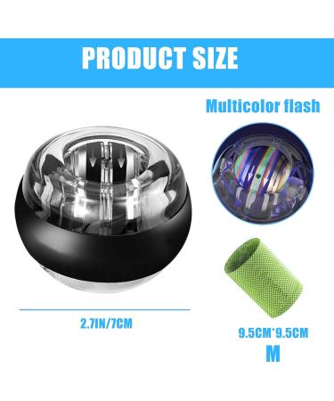 Homury Gyroscopic Hand Trainer with LED Light | Autostart Gyroball for Wrist Strength & Muscle Training | Enhance Grip & Arm Exercises - Buy Online on GoSupps.com