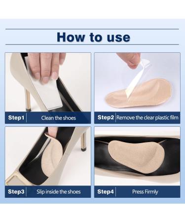 Buy 12PCS Arch Support Insoles - Soft Gel High Heel Inserts for Plantar Fasciitis & Flat Feet Relief - Reusable Cushions (6 Pairs: 2 Black 2 Beige 1 Blue 1 Pink) for Men & Women - Buy Online on GoSupps.com