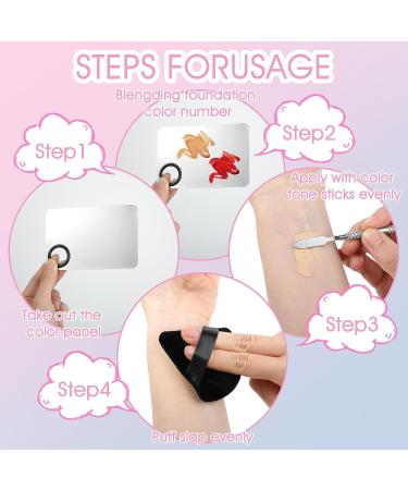 AHQiZFX 10-in-1 Makeup Spatula and Powder Puff Set with Professional Cosmetic Palette Triangle Puff for Eye Shadow Spatula Facial Cosmetic Makeup Tool for Eyelashe Body - Buy Online on GoSupps.com