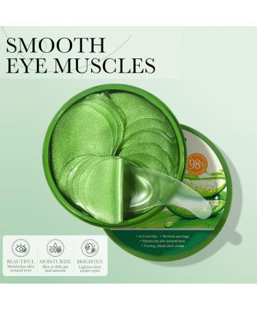 Aloe Vera Under Eye Mask - 60 PCS Collagen & Hyaluronic Acid Patches for Dark Circles Puffiness & Wrinkles Revitalize & Firm Eye Skin Care - Buy Online on GoSupps.com