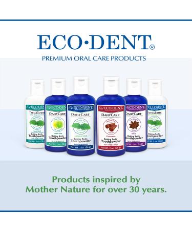 EcoDent Daily Care Tooth Powder - Fluoride Free with Low Abrasion Baking Soda - Original Mint Flavor (3 Pack-2 oz Each) - Buy Online on GoSupps.com