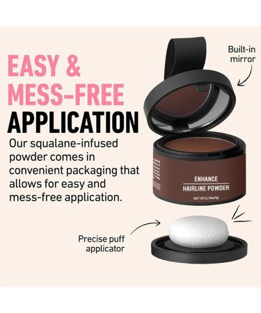 Hairline Powder Root Touchup Hair Color with Applicator | Long Lasting Hair Shading Tool Hair Concealer Gray Coverage for Fine and Thinning Hair - Buy Online on GoSupps.com