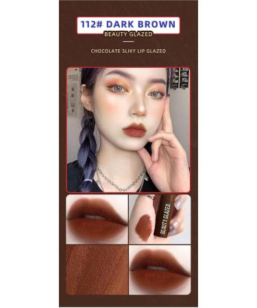 Buy Beauty Glazed Chocolate Lipstick - Waterproof Matt Lip Glaze in Dark Brown | Sexy Red Lips Makeup - Buy Online on GoSupps.com