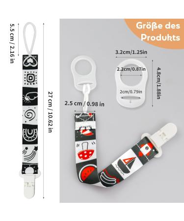 Suofuolef 4 Pack Pacifier Strap Set - Baby Pacifier Clips with Adapters | Perfect for Newborns & Baptism Gifts - Buy Online on GoSupps.com