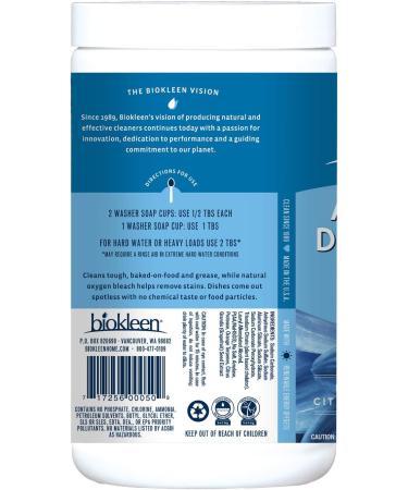 Biokleen Automatic Dishwashing Powder - Eco-Friendly Non-Toxic Citrus Essence Phosphate & Chlorine Free 2 lbs (Pack of 12) - International Shipping Available - Buy Online on GoSupps.com