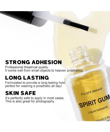 DELISOUL Spirit Gum Adhesive And Remover Combo Kit - Amber - 1.7 Fl Oz. - 0.5 Fl Oz. - Buy Online on GoSupps.com