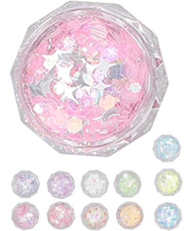 Nail Art Sequins Nail Sequins 12 DIY Nail Non-toxic and Durable for Shop for Travel for Nail Art Lovers for Home - Buy Online on GoSupps.com