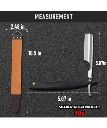 Stainless Steel Cut Throat Razor Kit with Leather Sharpener - Perfect Gift for Men - M&LD Straight Edge Razor Blades for Barber and Home Use - Buy Online on GoSupps.com