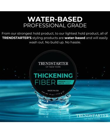 Buy TRENDSTARTER Thickening Fiber (2oz) - Travel Size Hair Clay Pomade for Medium Hold & Matte Finish - Premium Water-Based Styling Product - All-Day Hold International Shipping Available - Buy Online on GoSupps.com