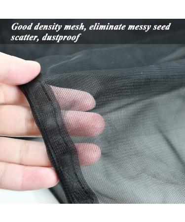 SYOOY Universal Bird Cage Cover Seed Catcher - Adjustable Nylon Mesh Netting Skirt for Parrot & Parakeet Birdcages - Black - Buy Online on GoSupps.com