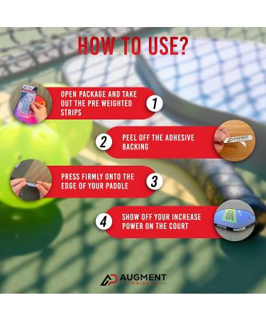 Pickleball Lead Tape - Increase Power and Swing Speed with 3g Preweighted Bars - Ideal Pickleball Accessory for Enhanced Performance - Buy Online on GoSupps.com