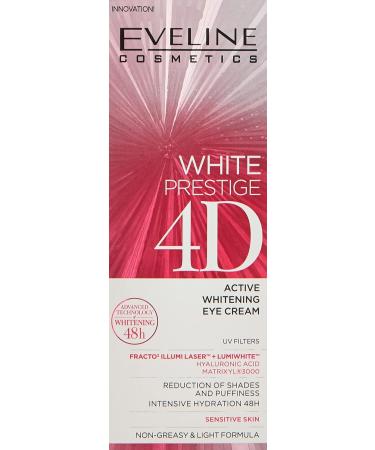 EVELINE WHITE PRESTIGE 4D Active Whitening Eye Cream 20 ml - Brighten & Revitalize Eyes Globally - Buy Online on GoSupps.com