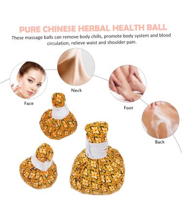 Aboofan Warm Roasted Wormwood Buns Herbal Compress | Spa Hot Compress & Thai Body Herb Ball - 8x6x6cm - Yellow | International Shipping - Buy Online on GoSupps.com