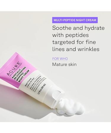 ACURE Radically Rejuvenating Whipped Night Cream - Anti-Aging Support, Multi-Peptides, Ferulic Acid & Vitamin C - Ultimate Night Repair, Hydrate and Rejuvenate - Vegan Plant Based-Infused - 1.7 Fl Oz - Buy Online on GoSupps.com