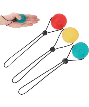 Verdant Touch Hand-Handjahr-Ball Set | Stress Relief & Rehabilitation | 3-Part Grip Ball for Hand Wrist & Joint Strength Training | Massage Balls in Yellow Red & Green - Buy Online on GoSupps.com